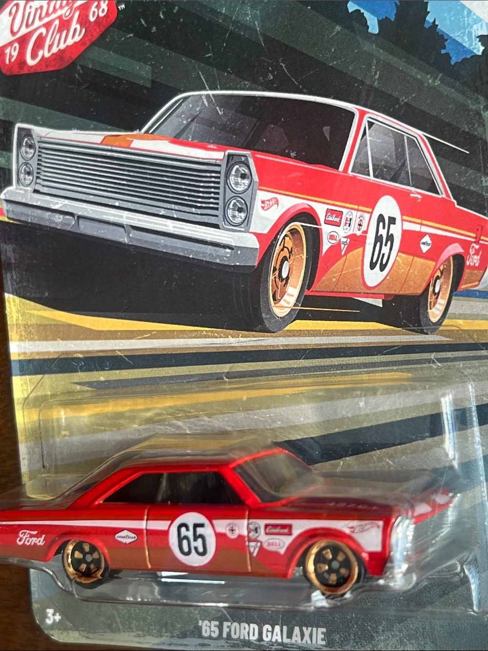 '65 Ford Galaxie Vintage Club 1968 Collectible Hot Wheels Silver Series